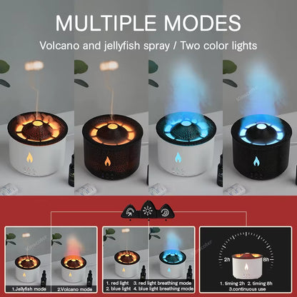 Jellyfish Smoke Ring Aroma Diffuser Creative Volcanic Air Humidifier Aromatherapy for Home Office Be...