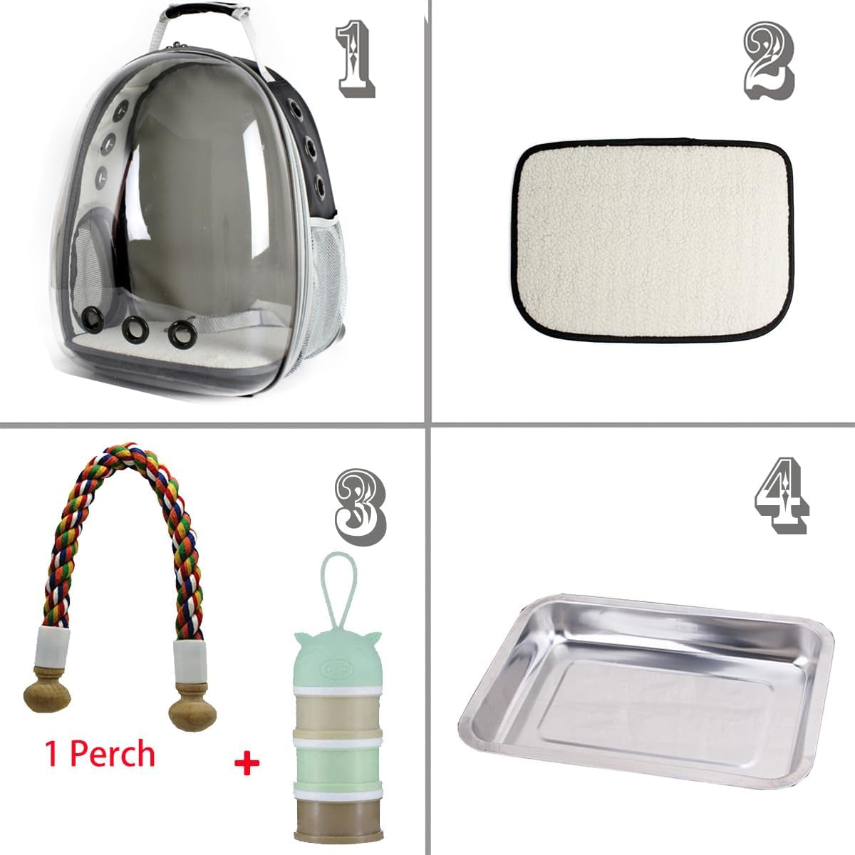 Bird travel carrier backpack with ventilation holes