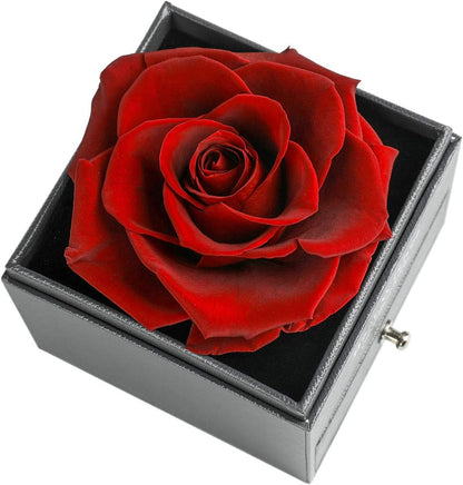 Preserved rose gift box with I Love You necklace